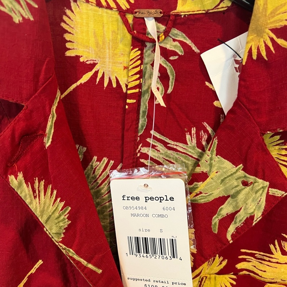 Free People Malibu Floral Romper SZ S - Picture 4 of 5